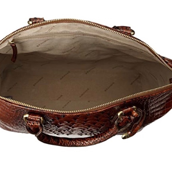 Final sale New Brahmin Large Duxbury Satchel pecan Melbourne bag - Picture 7 of 11